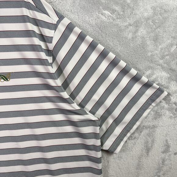 Footjoy Polo Striped Men's XL White/Grey Banyan Creek Golf Course FL Collared - Picture 3 of 13